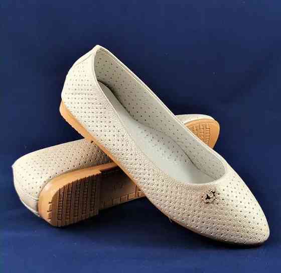 Жіночі Балетки Бежеві Перламутр Мокасини Туфлі (розміри: 36,38) — 13-3 Дніпро