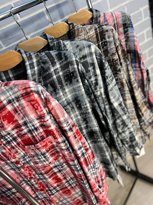 Сорочка жіноча A-N 2775 картата варена в клітинку оверсайз коттон one size, коричневий, one size Київ - фото 18