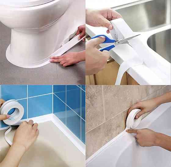 Водонепроницаемая клейкая лента длинна 3.2 м а ширина 3.8 см белый Киев