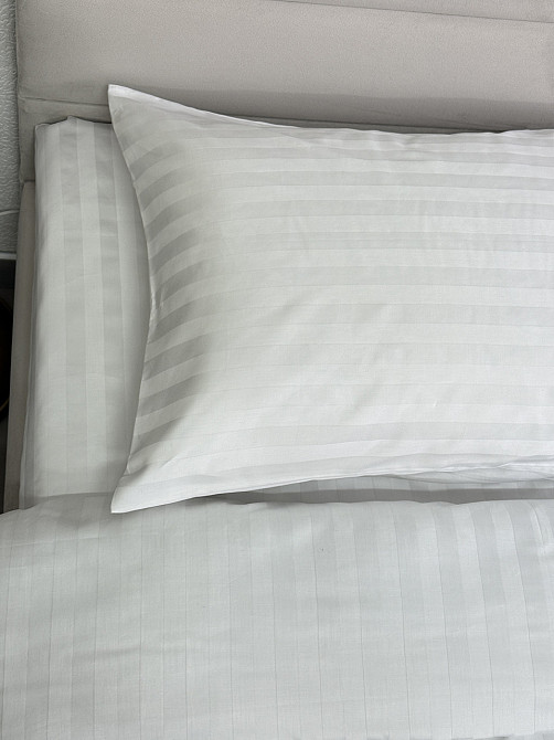Ecotton Наволочка зі страйп-сатину 1 шт. Ecotton 70х70 см готельна білий Коломия - фото 6