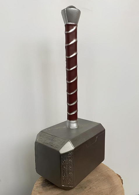 Іграшковий молот Тора RESTEQ — гумовий Мйольнір 1:1 як у фільмі, копія молота героя Marvel для ігор та колекції Київ - фото 3