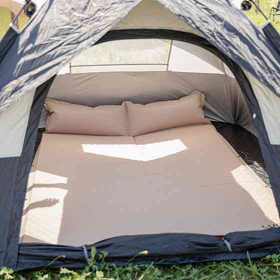 Самонадувний матрац похідний у намет 190×130×3 см туристичний із підголівником LU-027 Бежевий Коломыя