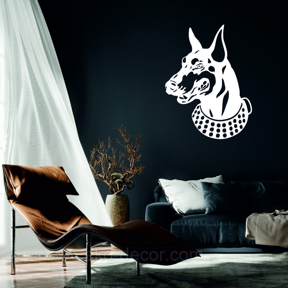 Декоративное настенное Панно «Доберман», Декор на стену Белый Киев - изображение 1
