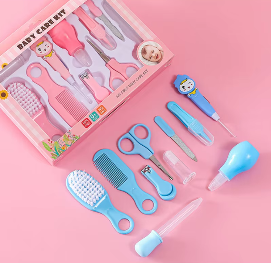 Набор для новорожденных, маникюрный 10 предметов : расческа, ножницы,кусачки,пилочка,пипетка для детей,голубой Каменец-Подольский - изображение 3