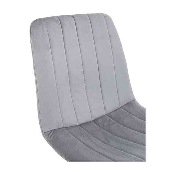 Стілець крісло м'який FuryDesign Malcolm 57 чорні ніжки Сірий Київ