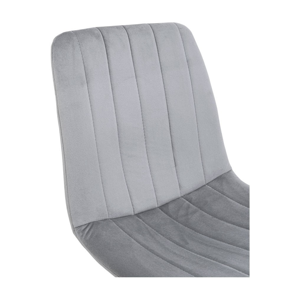 Стілець крісло м'який FuryDesign Malcolm 57 чорні ніжки Сірий Київ - фото 4