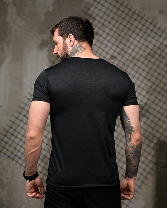 Тактична потовідвідна футболка Хуліган black ПП7847 Одеса - фото 3