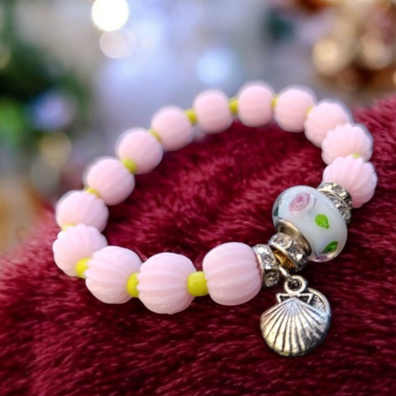 Жіночий браслет біжутерія на руку на гумці міцний модний стильний новий білий червоний намиста під перли Одеса - фото 9