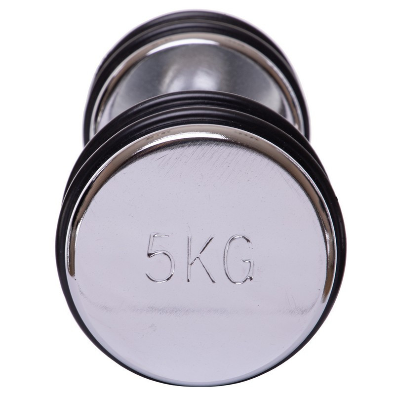 Гантель 5 кг хромированная Record-5204-5 Киев - изображение 4