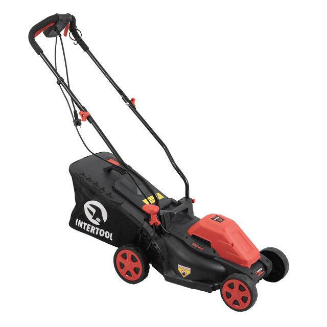 Газонокосарка електрична 1,4 кВт, 230 В~50 Гц, 3300 об/хв, ширина захвату 340 мм, висота зрізу 30-80 мм, контейнер 35 л, STORM Киев - изображение 1
