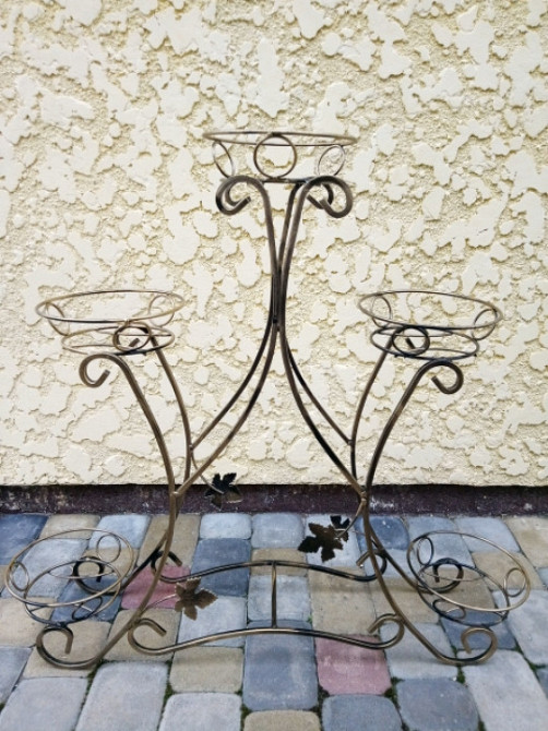 Підставка кована для квітів «Сани маленькі» на 5 вазонів (C-025) стійка під квіти, вазон Київ - фото 5