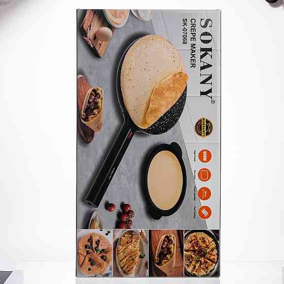 Сковорода млинниця електрична Ø20 (см) з антипригарним покриттям 600 Вт Чорний SK-07068 Коломыя