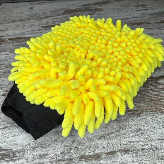 Рукавиця з мікрофібри двостороння для миття та полірування автомобіля, аксесуар для догляду Київ