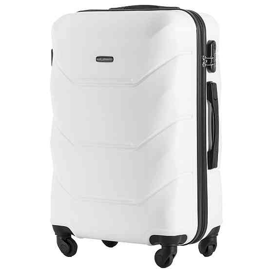 Валіза пластикова WINGS 147 середня біла 65 см Київ