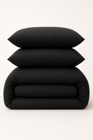 Ecotton Комплект наволочок Ecotton 70х70 см фланель із бавовни Black чорний Коломыя