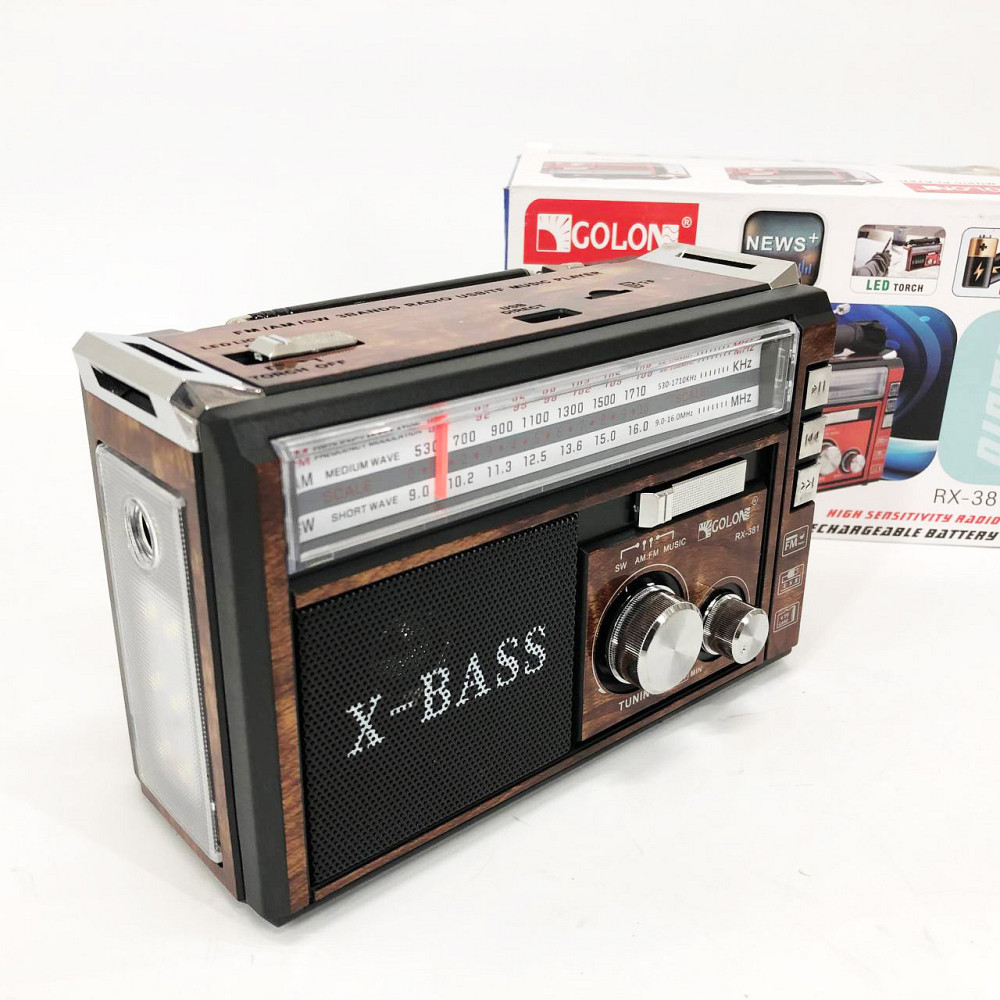 Fm аккумуляторный радио приемник в ретро стиле Golon RX-381, Радиоприемники аналоговые ZN-21 Киев - изображение 9