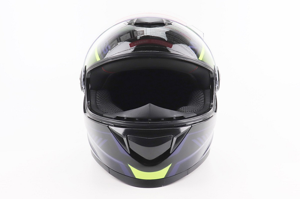 Шолом інтеграл, закритий BLD-М65 L (59-60см), ЧОРНИЙ/НЕОНОВО-ЖОВТО-СИНІЙ Киев - изображение 5