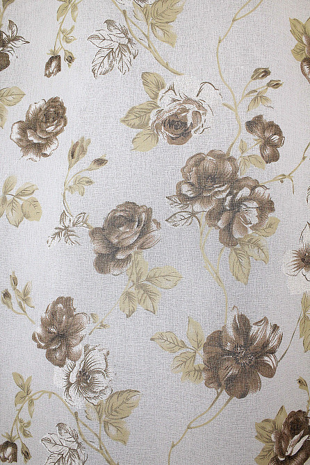 Тюль VR-Textil 1267т Flora Батист Белый с коричневым 250х270 см (42-0921) Киев - изображение 7