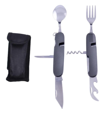 Туристический столовый прибор Traveler A106 чёрный Днепр