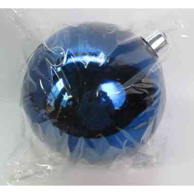 Ялинкова іграшка Novogod`ko куля, пластик, 25cм, синя, глянець (974079) Вінниця