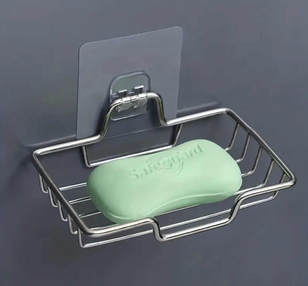 Настенная мыльница для мыла и губок с нержавеющей стали самоклейка Винница - изображение 2