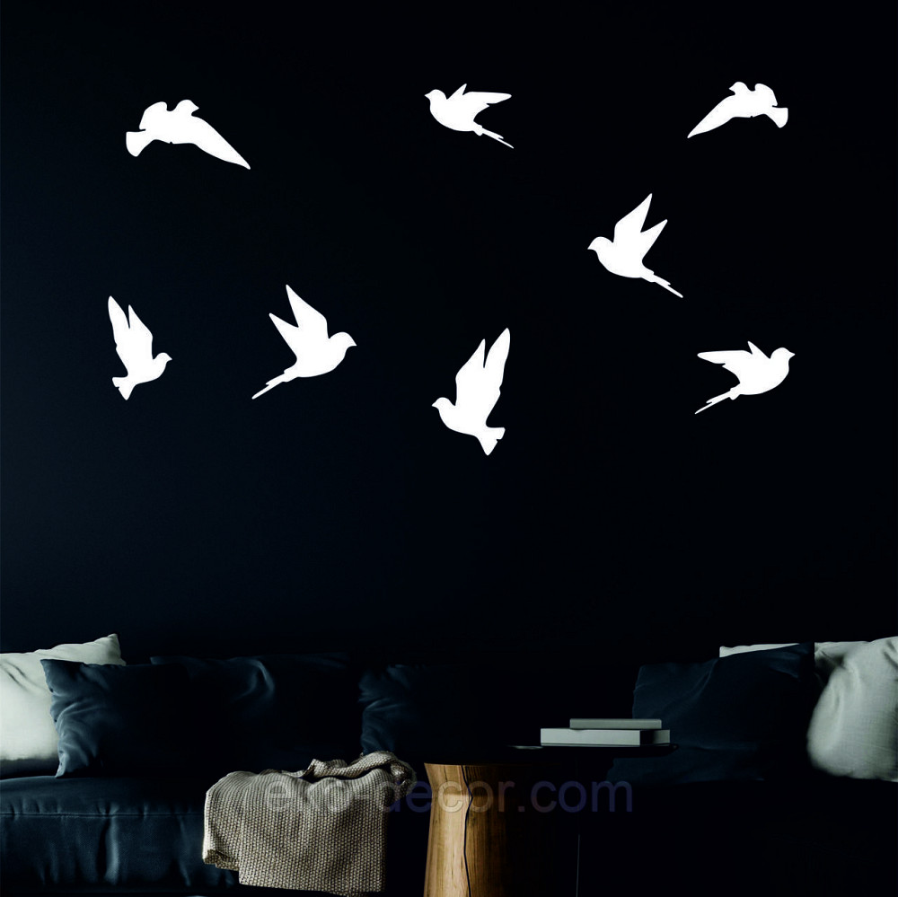 Декоративне настінне Панно «Пташка» Декор на стіну (ціна за 1 шт.) 30*16 см, Білий Київ - фото 3