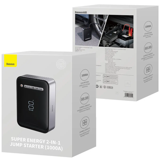 Автомобільний пуско зарядний пристрій Baseus Super Energy 2-in-1 Jump Starter, колір чорний CGCN000001 Одеса