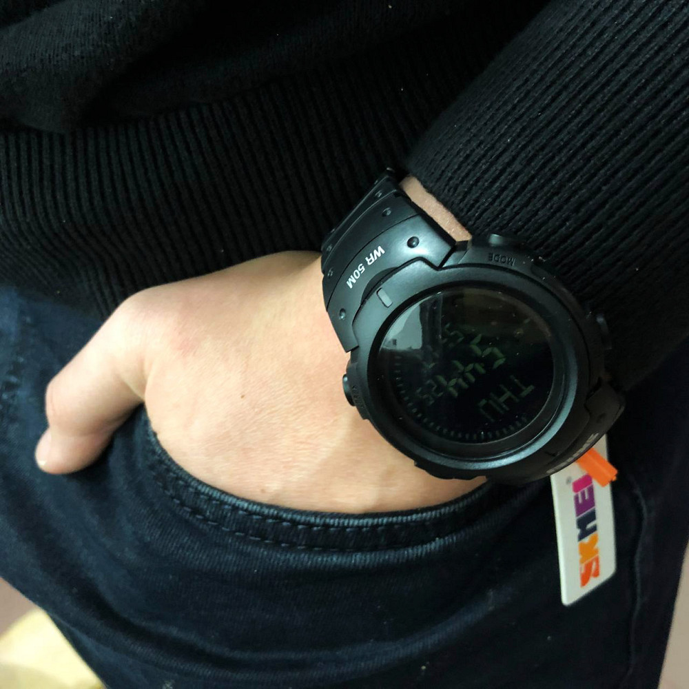 Водонепроникні годинники для риболовлі SKMEI 1231BK, Годинники армійські для ЗСУ туризму VU-26 Івано-Франківськ - фото 3