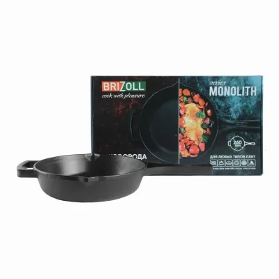 Сковорода Brizoll Monolith чавунна з литою ручкою 260х60 мм (M2660P) Винница - изображение 4