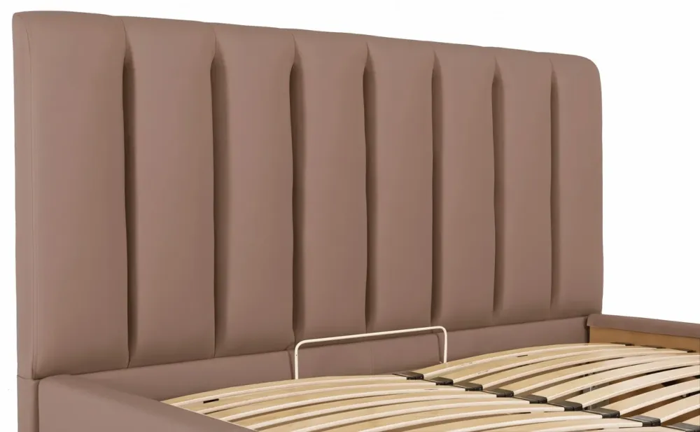 Кровать Sanam Comfort 120 х 200 см Fly 2213 С подъемным механизмом и нишей для белья Светло-коричневый Днепр - изображение 6