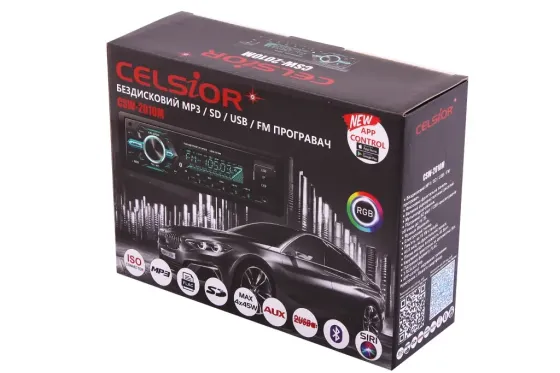 Автомагнітола Celsior CSW-2010M RGB BT/USB+USB Charge/MicroSD/ISO/доп. розєм /ПДУ на кермо Вінниця