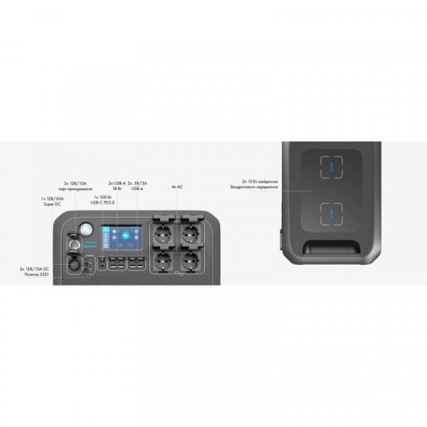 Зарядна станція Bluetti PowerOak AC200MAX 2200 Вт (2048 Вт/г) (AC200MAX) Киев - изображение 7