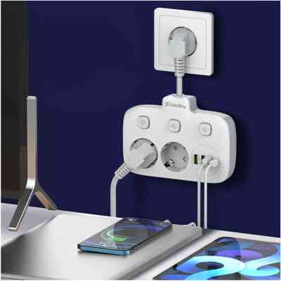 Сетевой фильтр питания ColorWay CW-CHE24PDW 2 розетки/4USB (CW-CHE24PDW) Винница