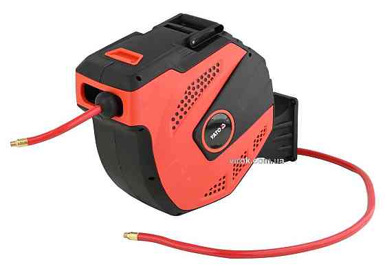 Шланг пневматичний ПВХ на котушці YATO з швидкоз'єдн. наконеч-ми 1/4