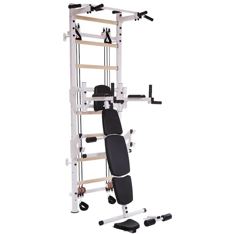 Профессиональная шведская стенка с єспандерами металлическая с деревянными перекладинами оздоровительная Каменское - изображение 2