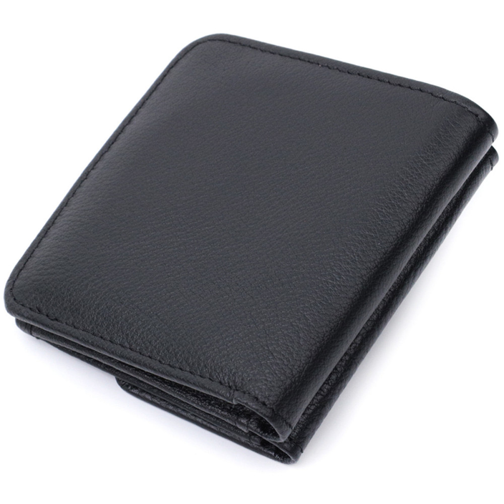 Жіночий шкіряний гаманець для карток купюр та монет ST Leather 22690 Чорний Київ - фото 15