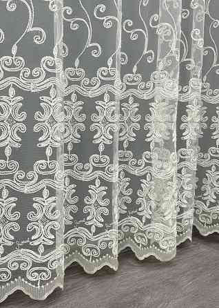 Тюль фатин с вышивкой Корд Цвет молочный 1854т Киев