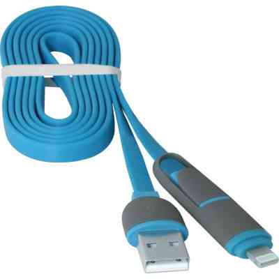 Дата кабель USB10-03BP USB - Micro USB/Lightning, blue, 1m Defender (87487) Вінниця