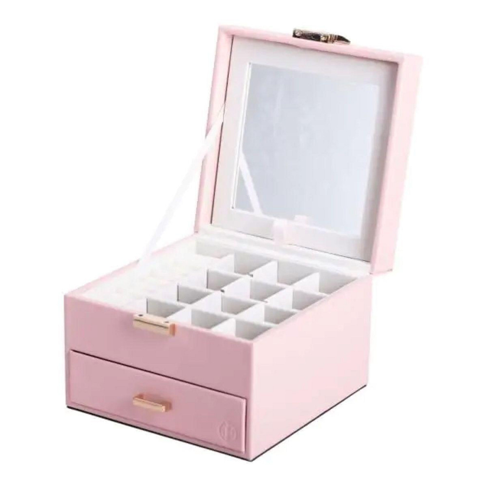 Двоярусна шкатулка для прикрас з еко-шкіри Київ - фото 4