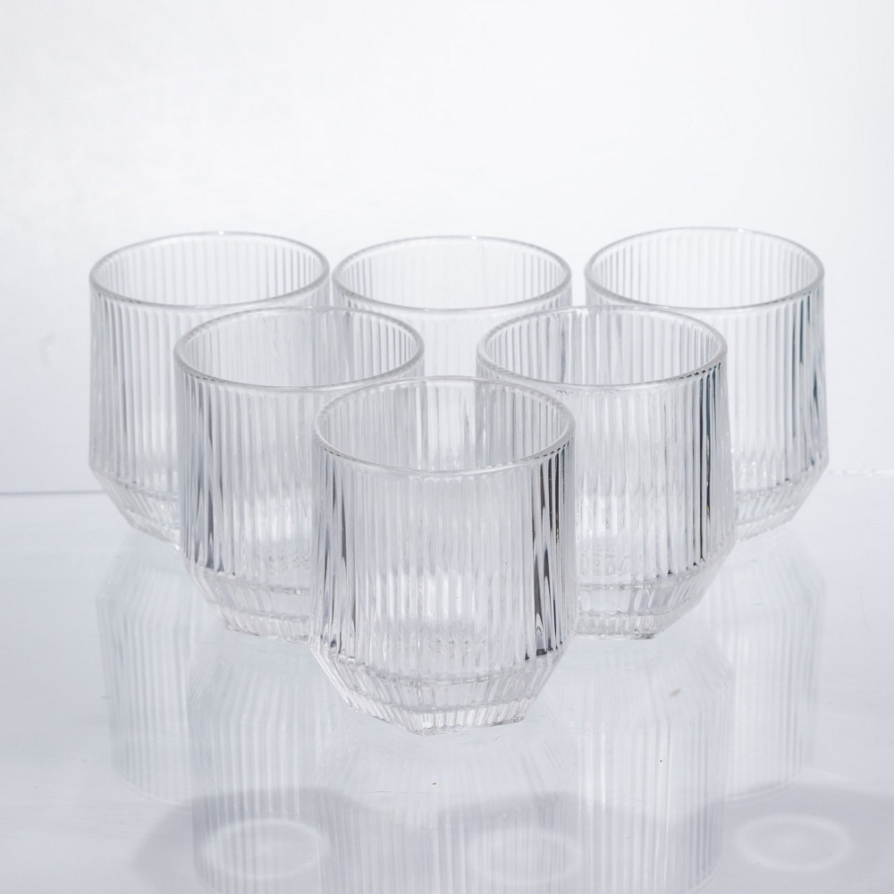 Набір прозорих стаканів 6 шт по 250 мл для напоїв Київ - фото 1