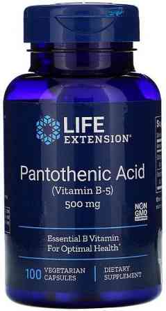 Пантотенова кислота Life Extension Pantothenic Acid 500 мг 100 капсул Київ