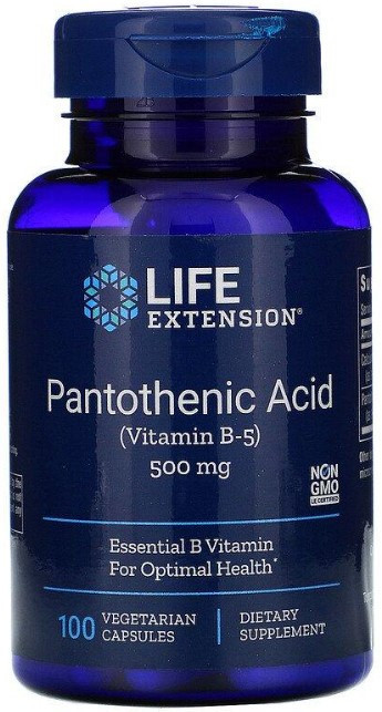 Пантотенова кислота Life Extension Pantothenic Acid 500 мг 100 капсул Київ - фото 1