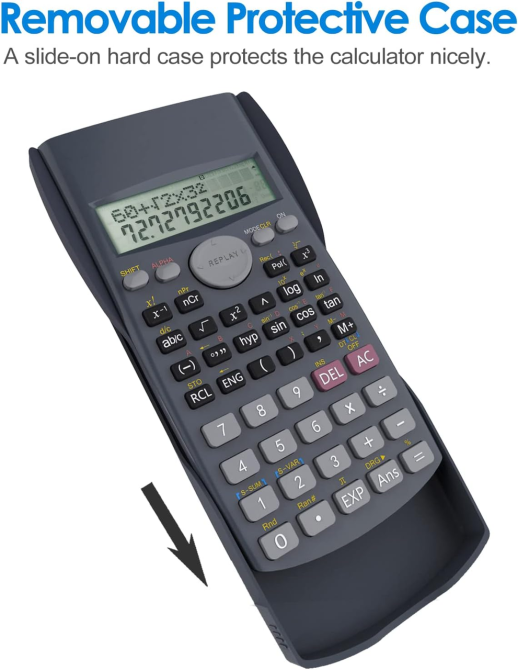 Научный инженерный калькулятор Helect H1002, 2-строчный LCD дисплей, статистика, научные расчеты, черный Киев - изображение 6