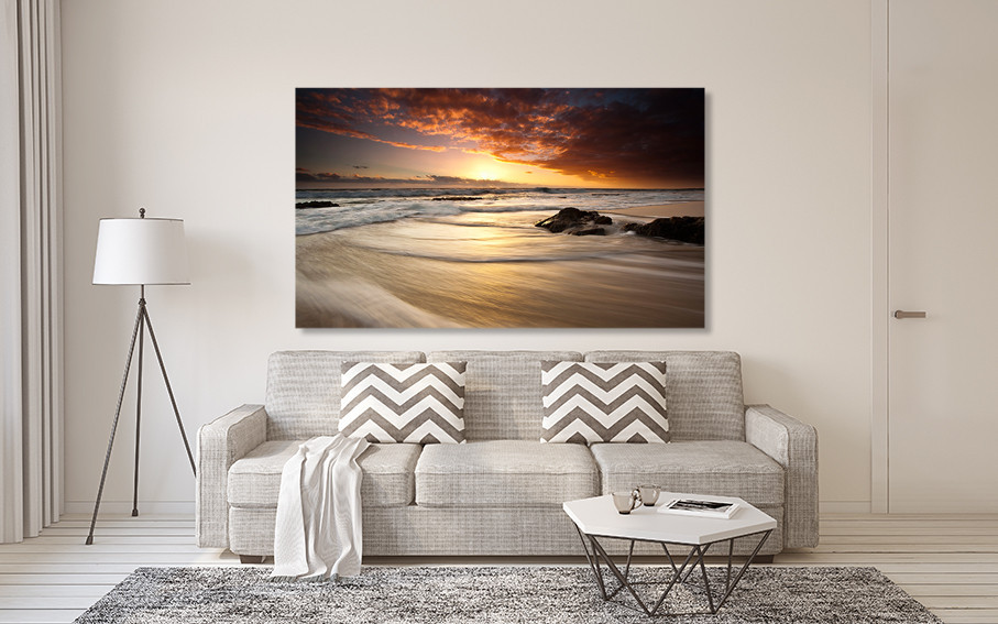 Картина холст в гостиную / спальню   Морський захід сонця  MLP_125 90х180см Киев - изображение 2