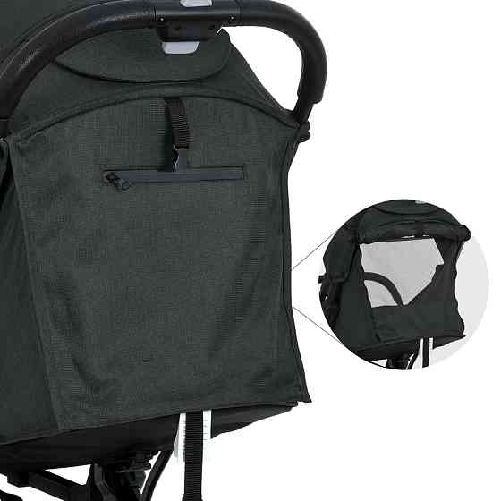 Коляска дитяча FLASH Almost Black прогулянкова з чохлом на ніжки Чорна (M 5727-1) Чернігів