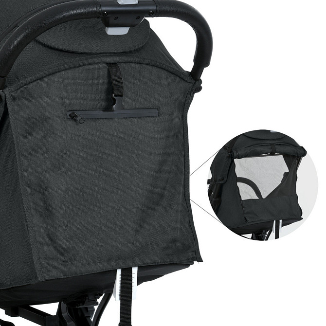 Коляска дитяча FLASH Almost Black прогулянкова з чохлом на ніжки Чорна (M 5727-1) Чернігів - фото 3