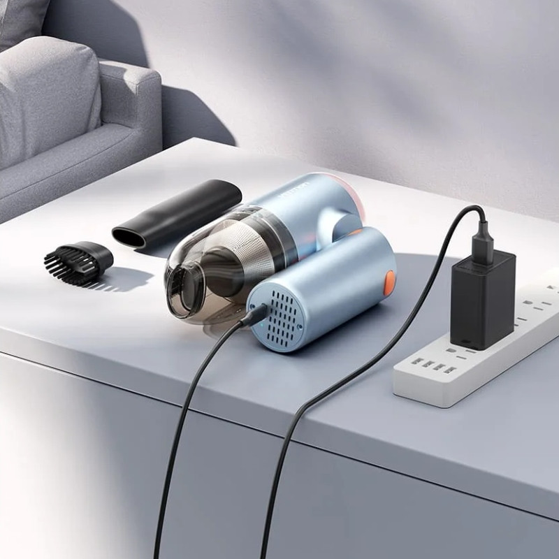 Автомобільний пилосос Vention 5000Pа 70W Li-Ion USB-C 4000мА/г синій Винница - изображение 9