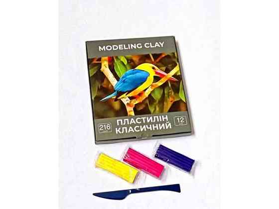 Пластилін 12 кольорів 216г ТМ ART BERRY Київ