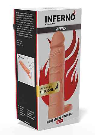 Насадка на пенис с эрекционным кольцом Hidden Desire INFERNO, 18 × 4,5 см Sex Aura Киев