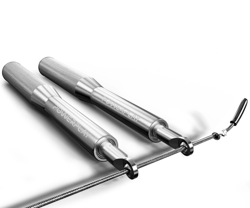 Скакалка швидкісна на підшипниках алюмінієва PowerPlay 4207 Elite Jump Rope Срібна (3m.) Київ - фото 8